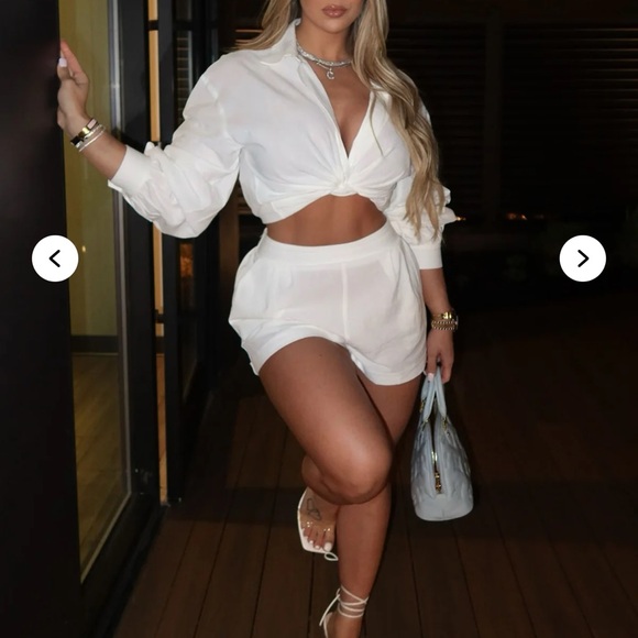 Fashion Nova White High Waist Shorts - Picture 6 of 7